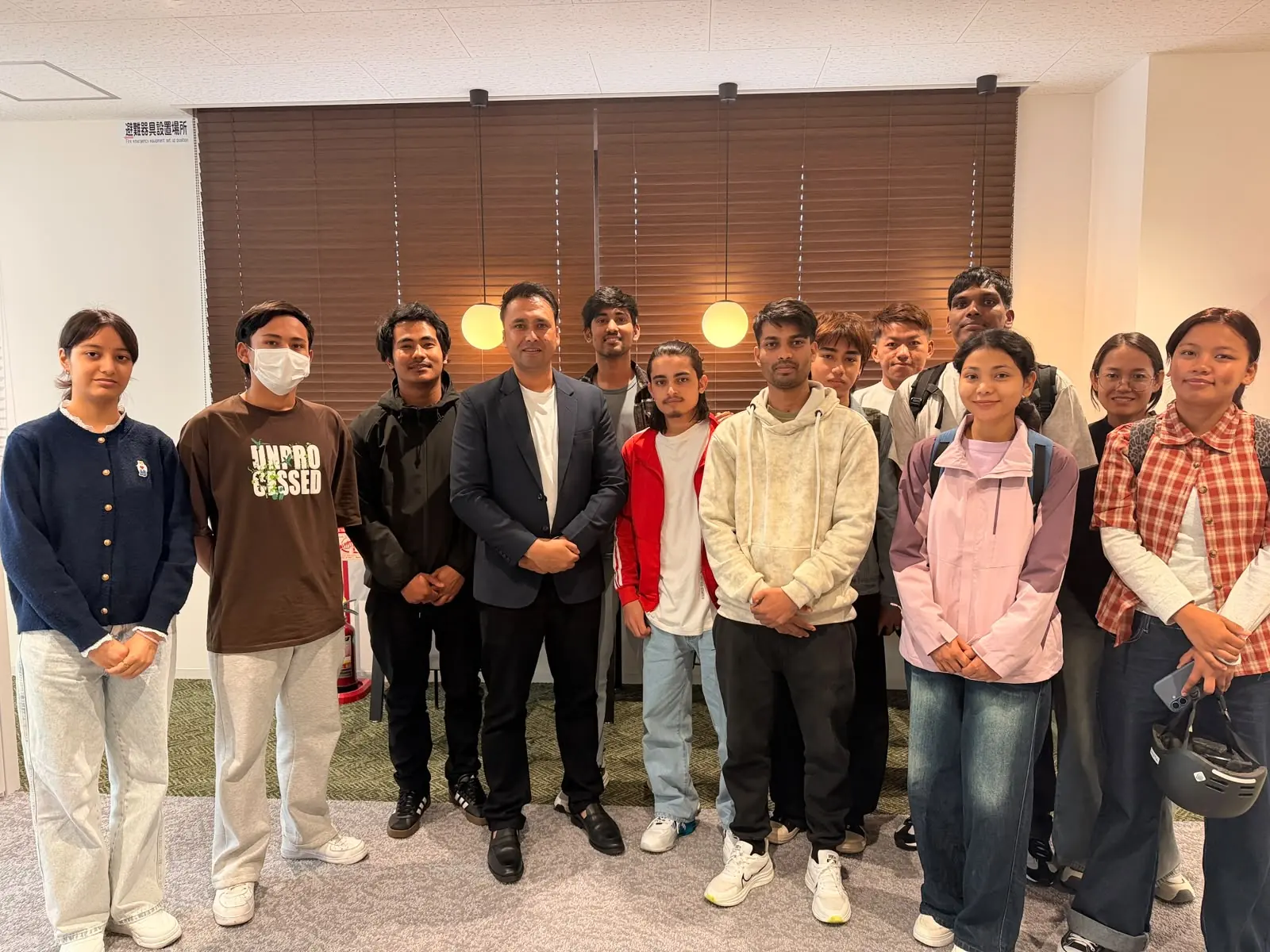 Meeting students during the GK school visit in Japan