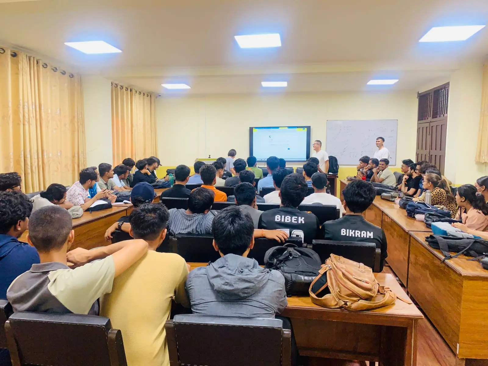 Students attending a seminar about Japan work pathways