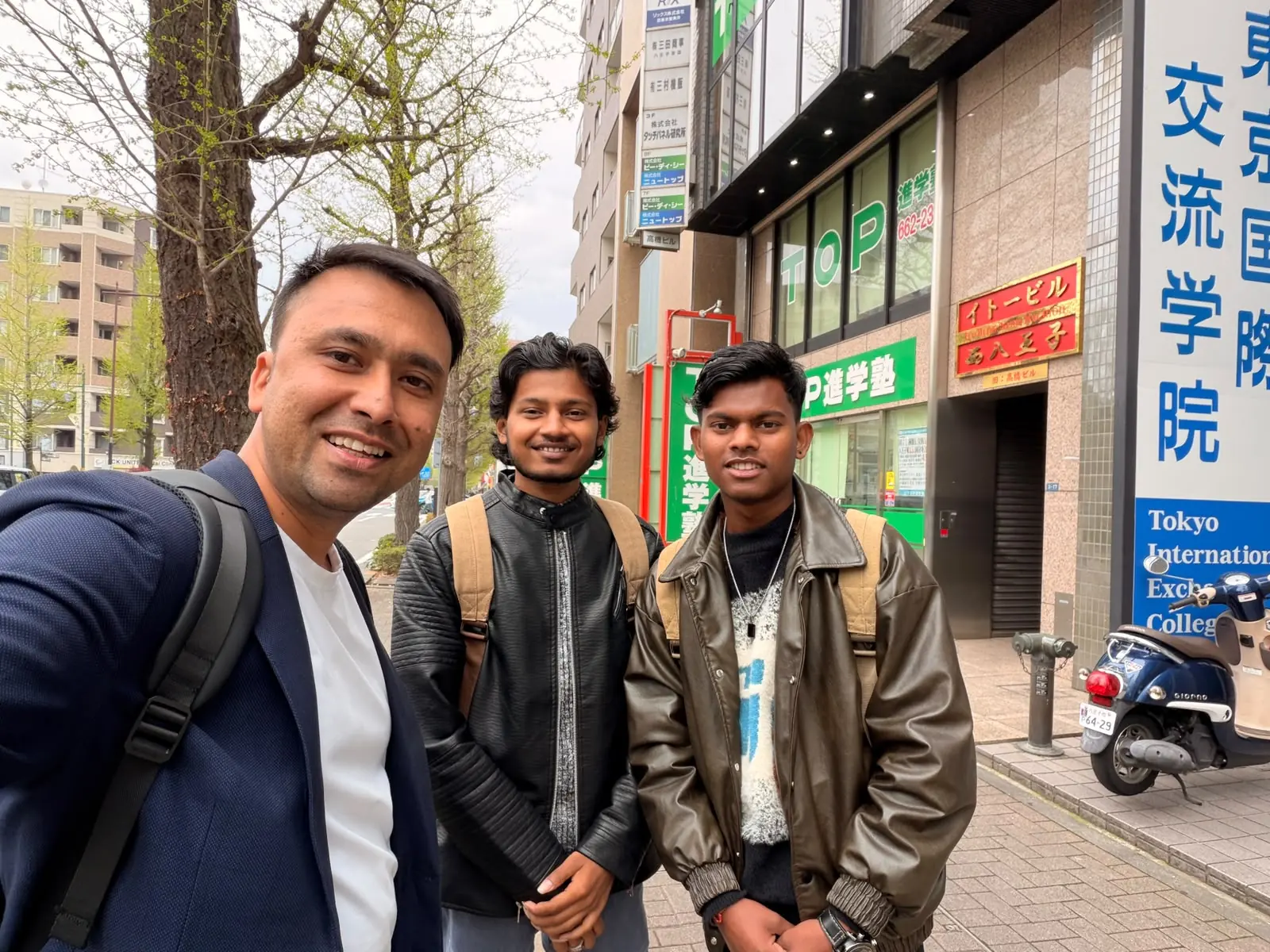 Visiting an Akshara student at TIEC college in Tokyo